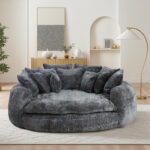 Oversized Upholstered Round Sofa Bed