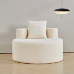 Deep Seat Circle Single Cloud Sofa O-Shape Chair for