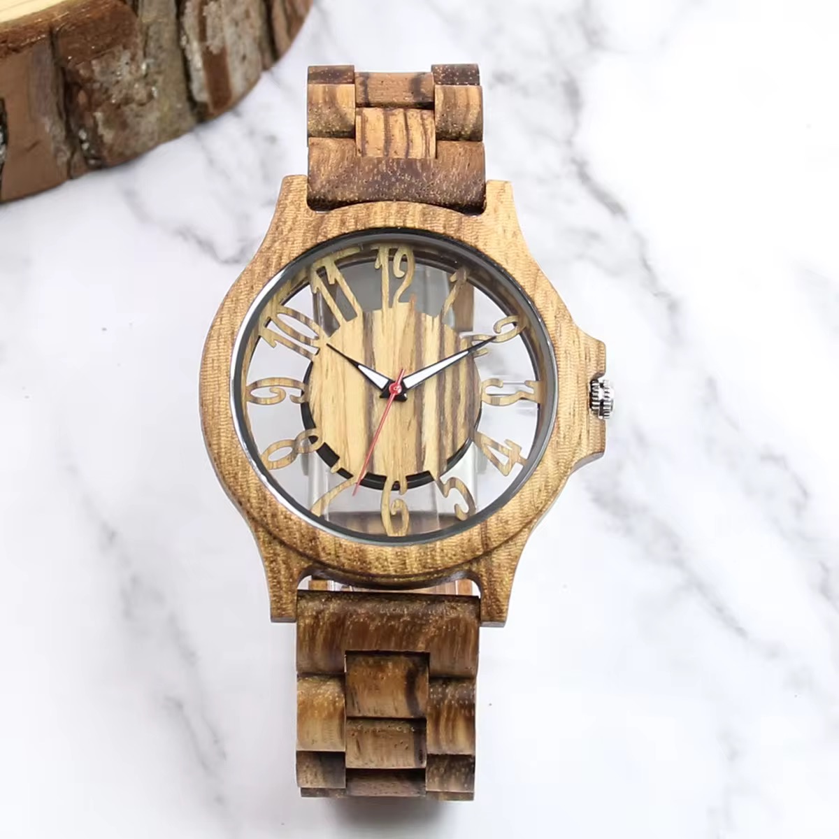 S3c6a010cb8fa42bba2ed07c6290ea0aaY Handmade Wooden Men’s Watch - Image 1